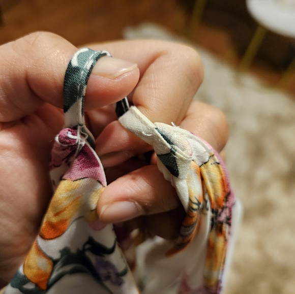 Dex White Floral Faux Wrap Dress - Picture 8 of 8